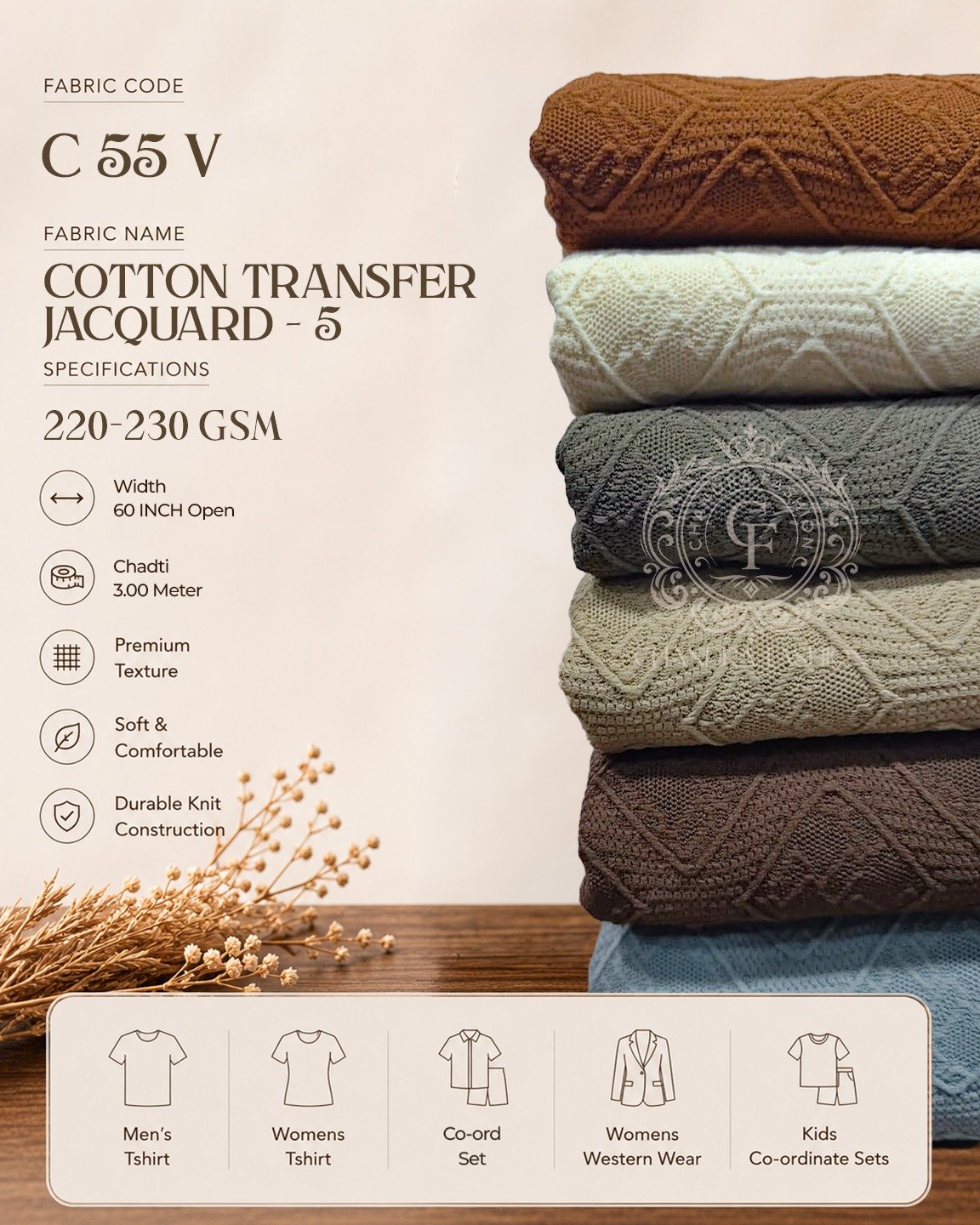 Transfer Jacquard Fabric